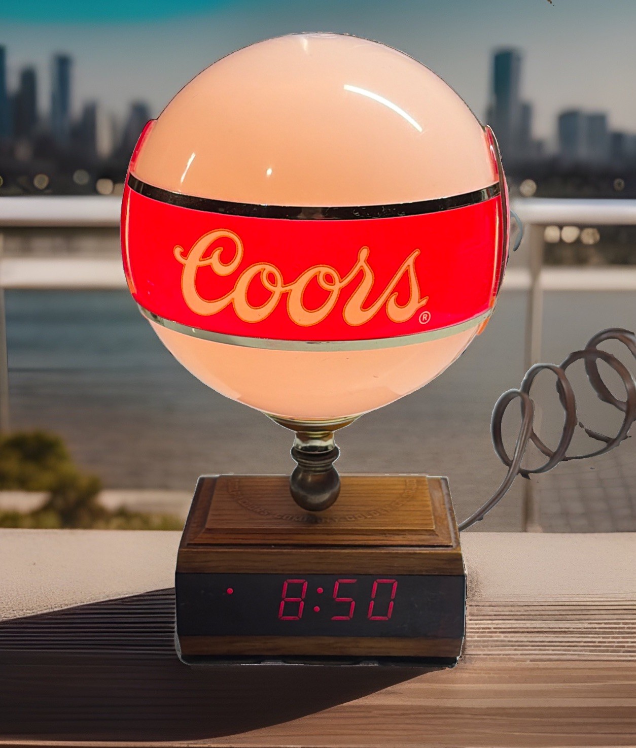 Vintage Coors Beer Globe Lamp Digital Clock Sign Adolph Coors Golden CO Tested Vintage Coors Beer Globe Lamp Digital Clock Sign Adolph Coors Golden CO Tested