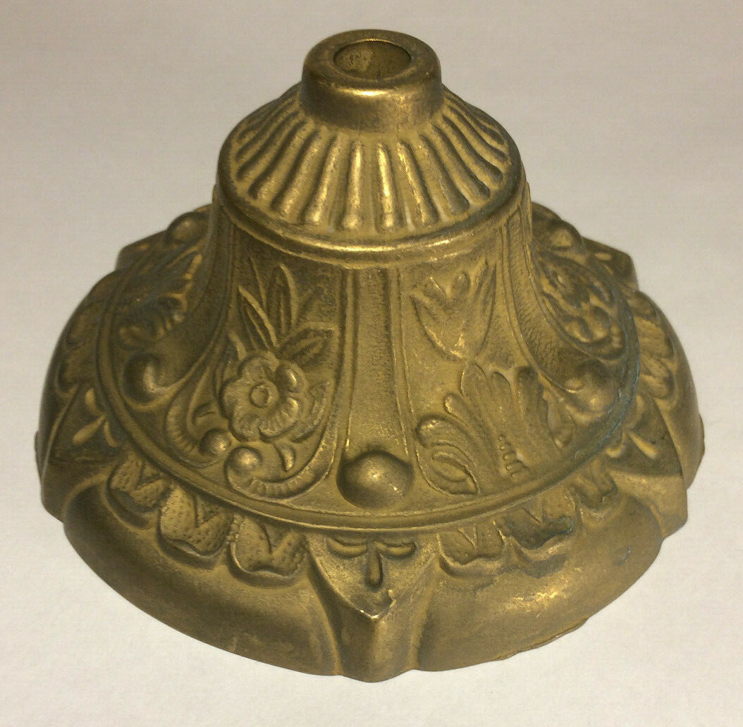New 5" Dia. Die Cast Unfinished Brass Ceiling Canopy w/ Flowers 1/8IP Slip #860U New 5" Dia. Die Cast Unfinished Brass Ceiling Canopy w/ Flowers 1/8IP Slip #860U