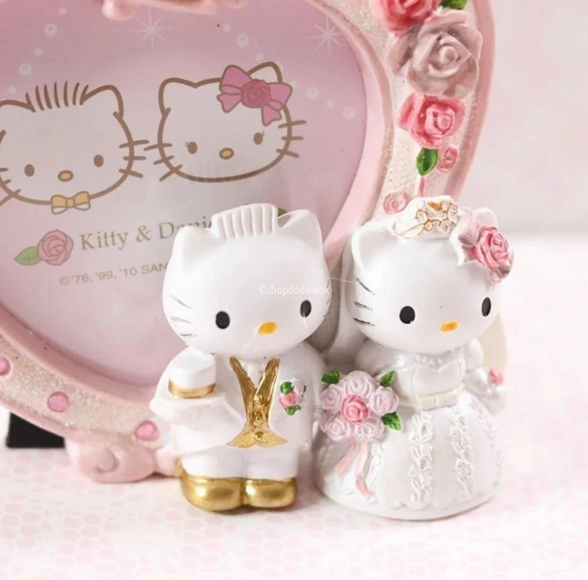 Rose Crown Hello Kitty&Dear Daniel Vintage Wedding Valentine Gift Photo Frame