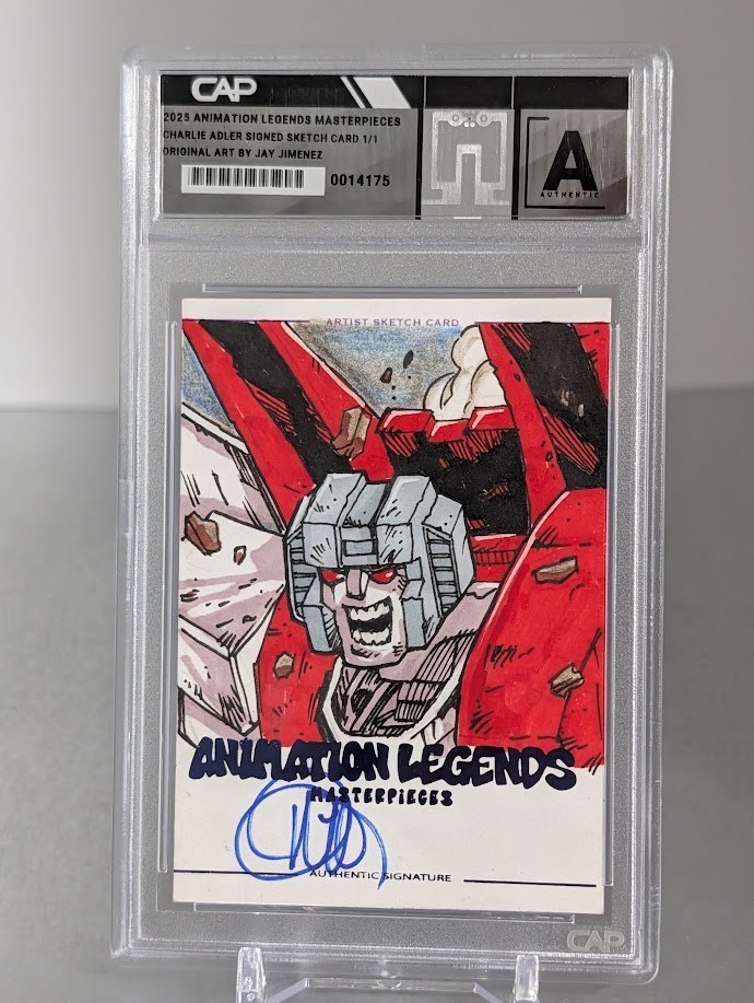 Charlie Adler Signed Animation Legends 1/1 Sketch Card Starscream Transformers Charlie Adler Signed Animation Legends 1/1 Sketch Card Starscream Transformers