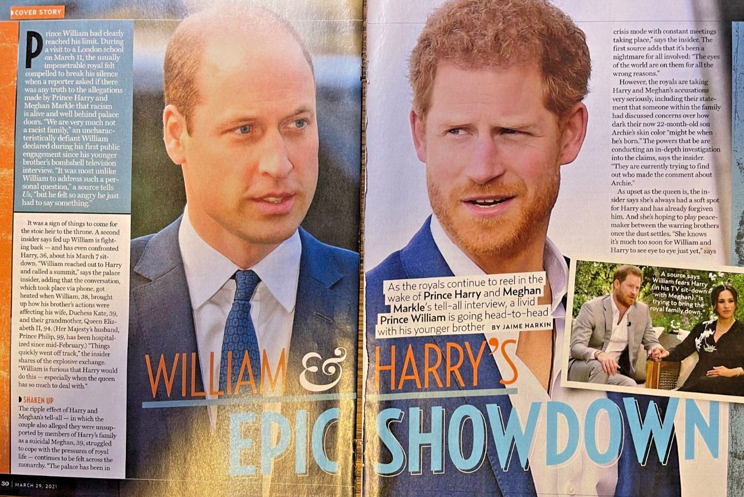 2021 Prince William & Prince Harry illustrated