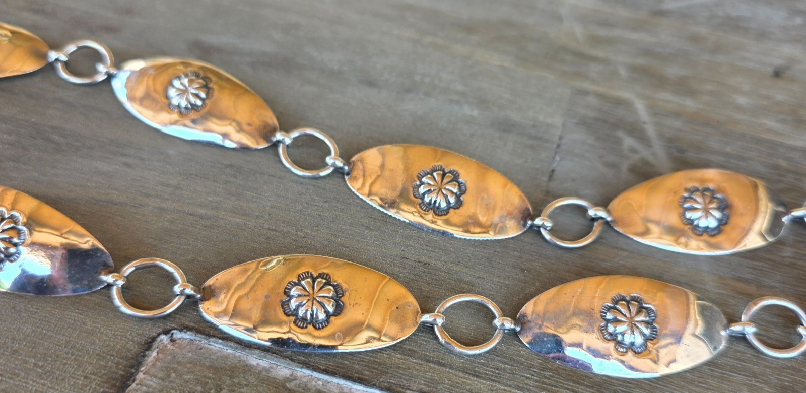 Vintage Navajo Native American Coin Silver Concho Belt Made From Silver Dimes Vintage Navajo Native American Coin Silver Concho Belt Made From Silver Dimes