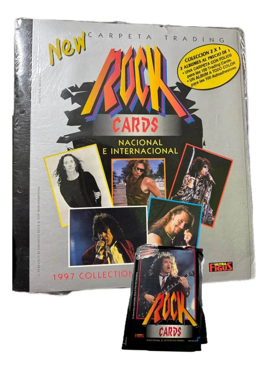 ROCK - COMPLETE 200 STICKERS + ALBUM TRADING CARDS - 1997 - ARGENTINA