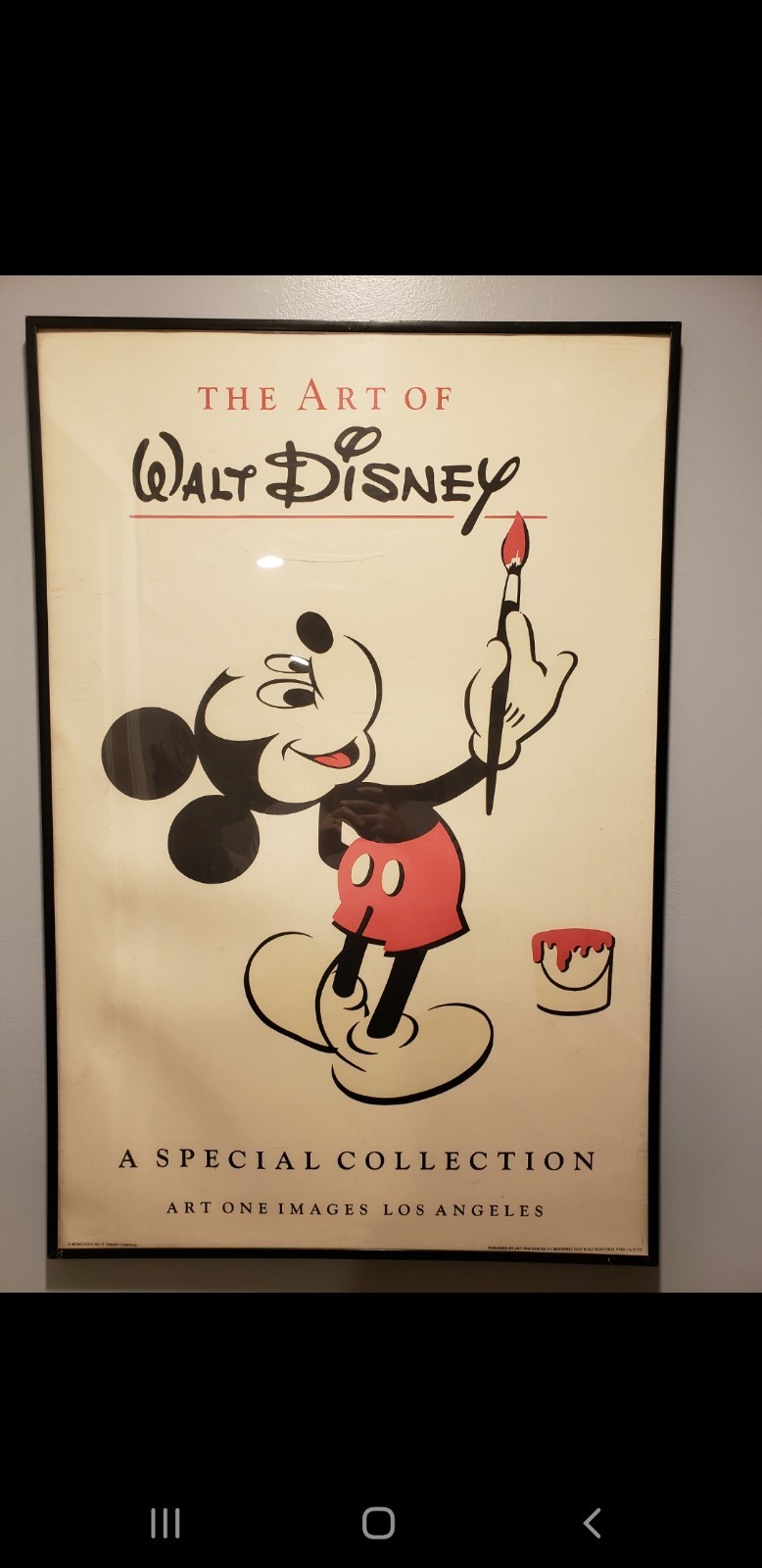 Vintage Mickey Mouse Art One Los Angeles Special Collection Poster 28" X 22" Vintage Mickey Mouse Art One Los Angeles Special Collection Poster 28" X 22"