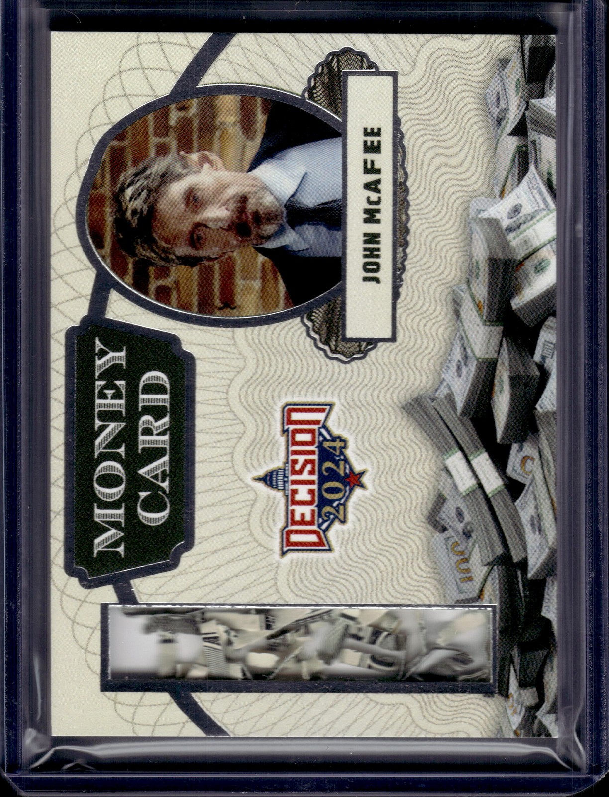 2024 Decision 2024 #MO6 John McAfee Money Cards Silver 2024 Decision 2024 #MO6 John McAfee Money Cards Silver