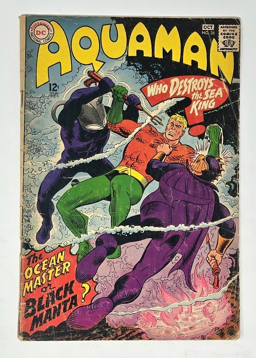 Aquaman #35 1st Black Manta Appearance KEY DC Comics 1967 Silver Age Good Grade Aquaman #35 1st Black Manta Appearance KEY DC Comics 1967 Silver Age Good Grade