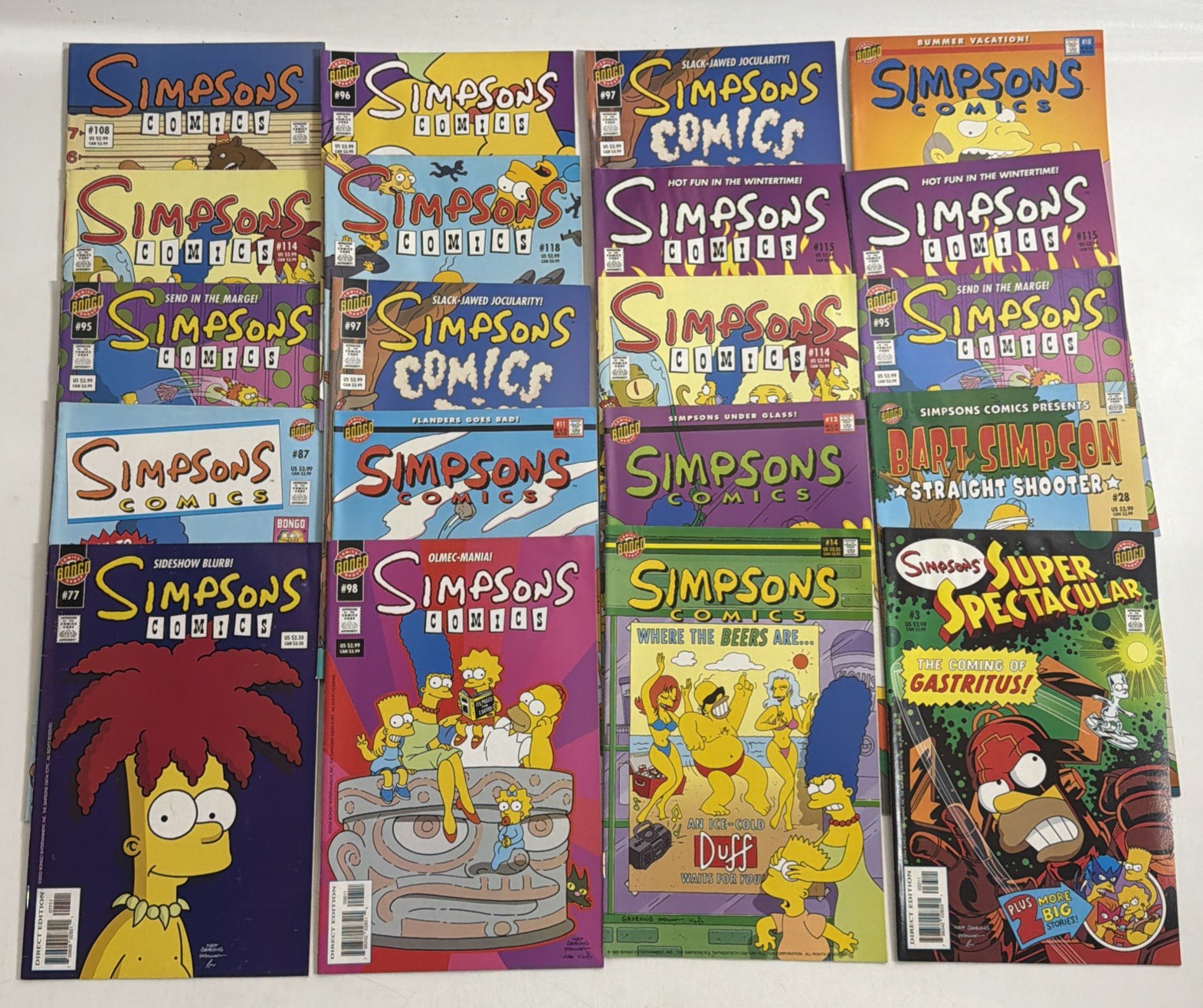Simpsons Comic Book Lot Of 20 Simpsons Comic Book Lot Of 20