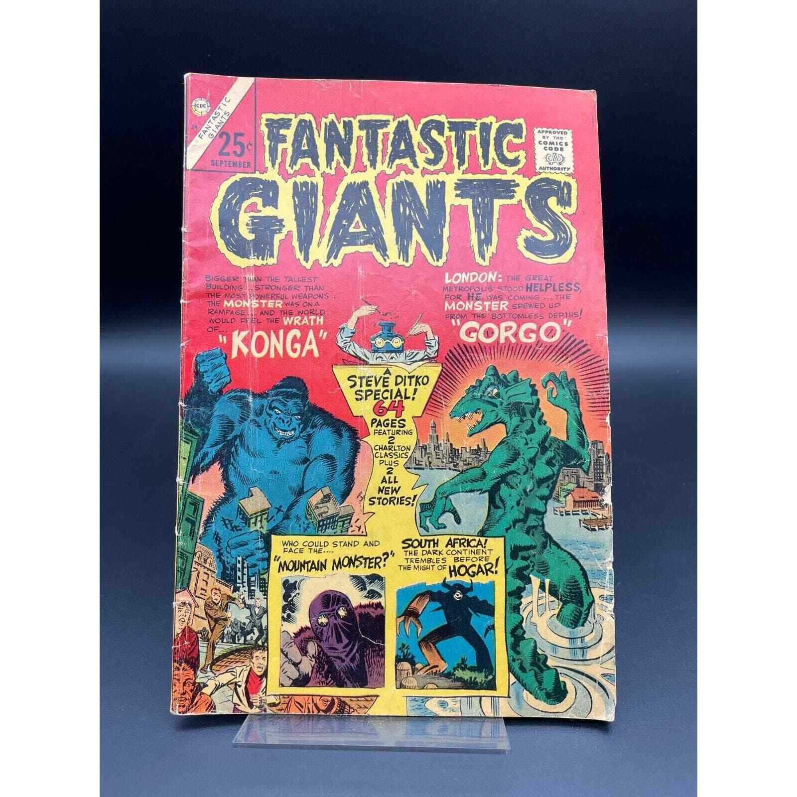 Fantastic Giants Vol 2 #24 [1966 FN-] Konga & Gorgo Silver Age Ditko Charlton
