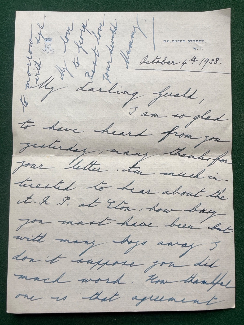 Antique Royal Signed Letter Mummy Mary Princess Royal Son Lascelles Chamberlain Antique Royal Signed Letter Mummy Mary Princess Royal Son Lascelles Chamberlain