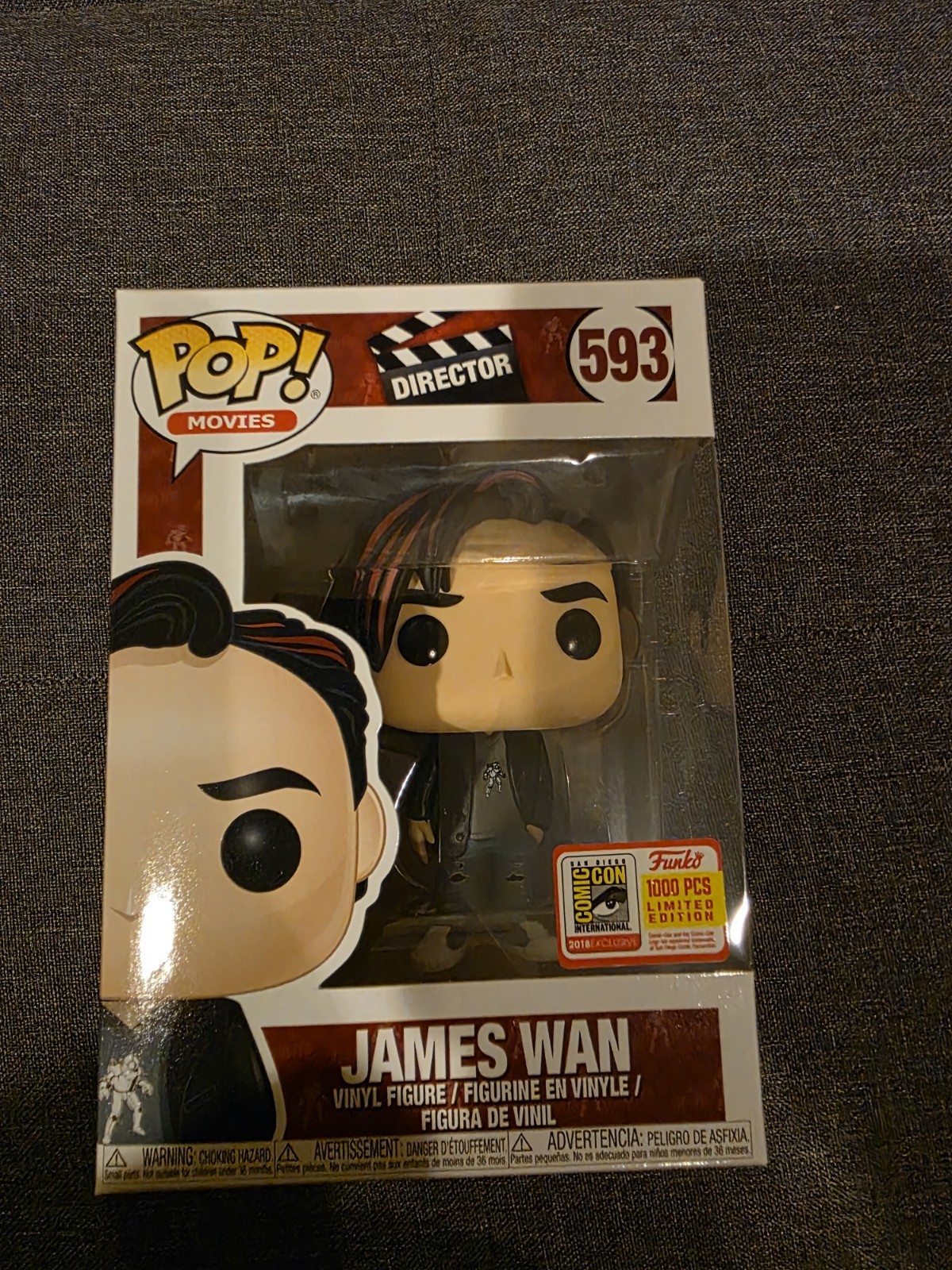 Funko Pop 593 James Wan 2018 SDCC Comic Con Limited Edition 