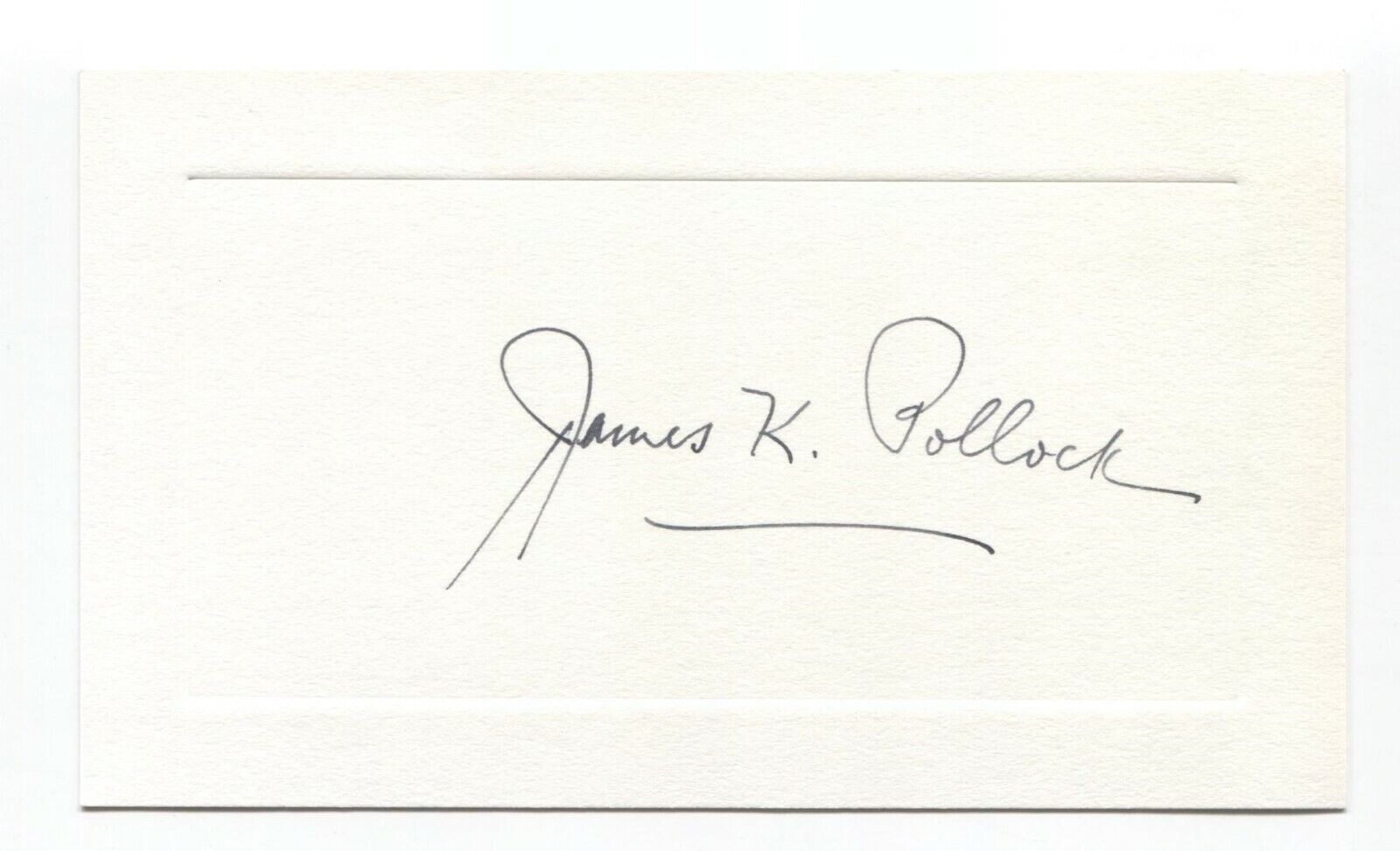 James K. Pollock Signed Card Autographed Signature Political Scientist