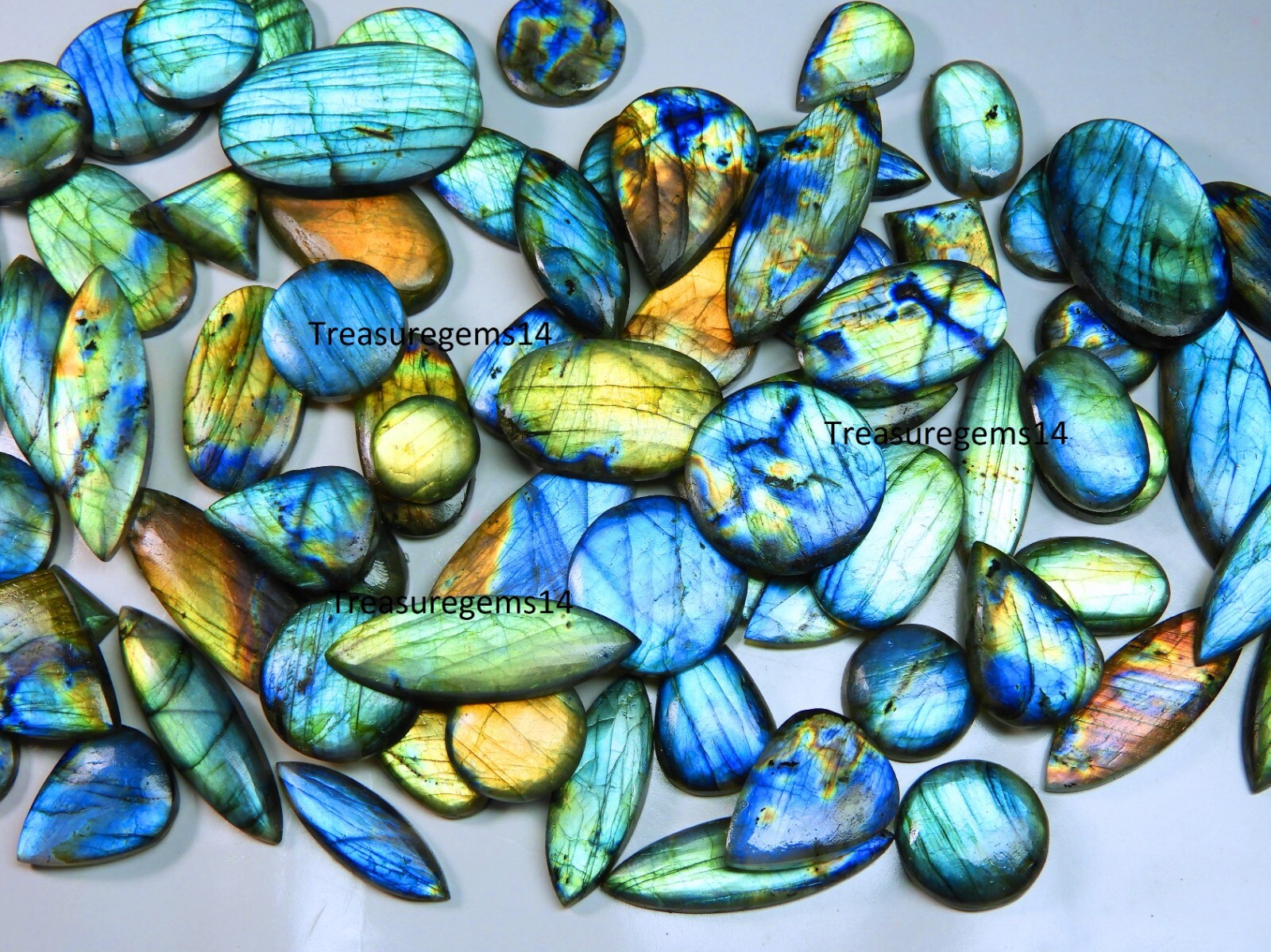 1250Crt WHOLESALE LOT NATURAL MULTI FIRE LABRADORITE UNPOLISH CABOCHON GEMSTONE