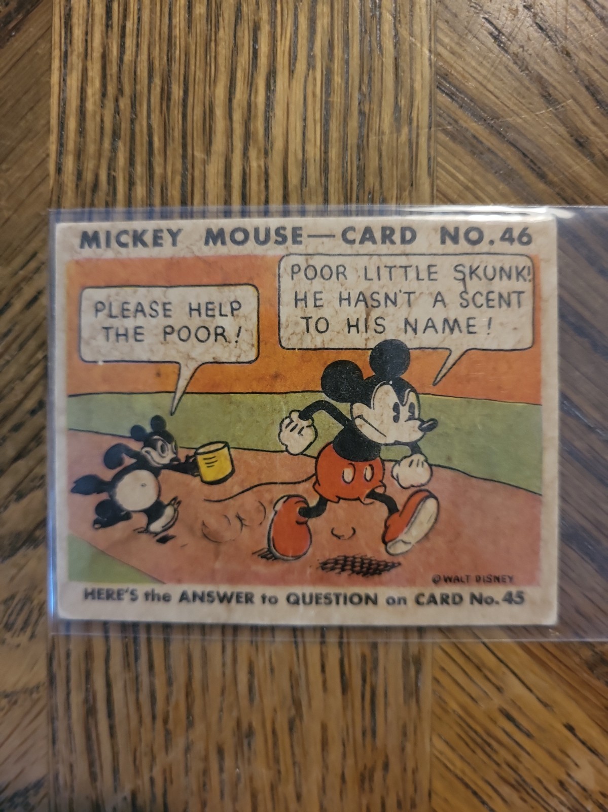 1935 R89 Mickey Mouse Gum Card #46 Type 2 1935 R89 Mickey Mouse Gum Card #46 Type 2