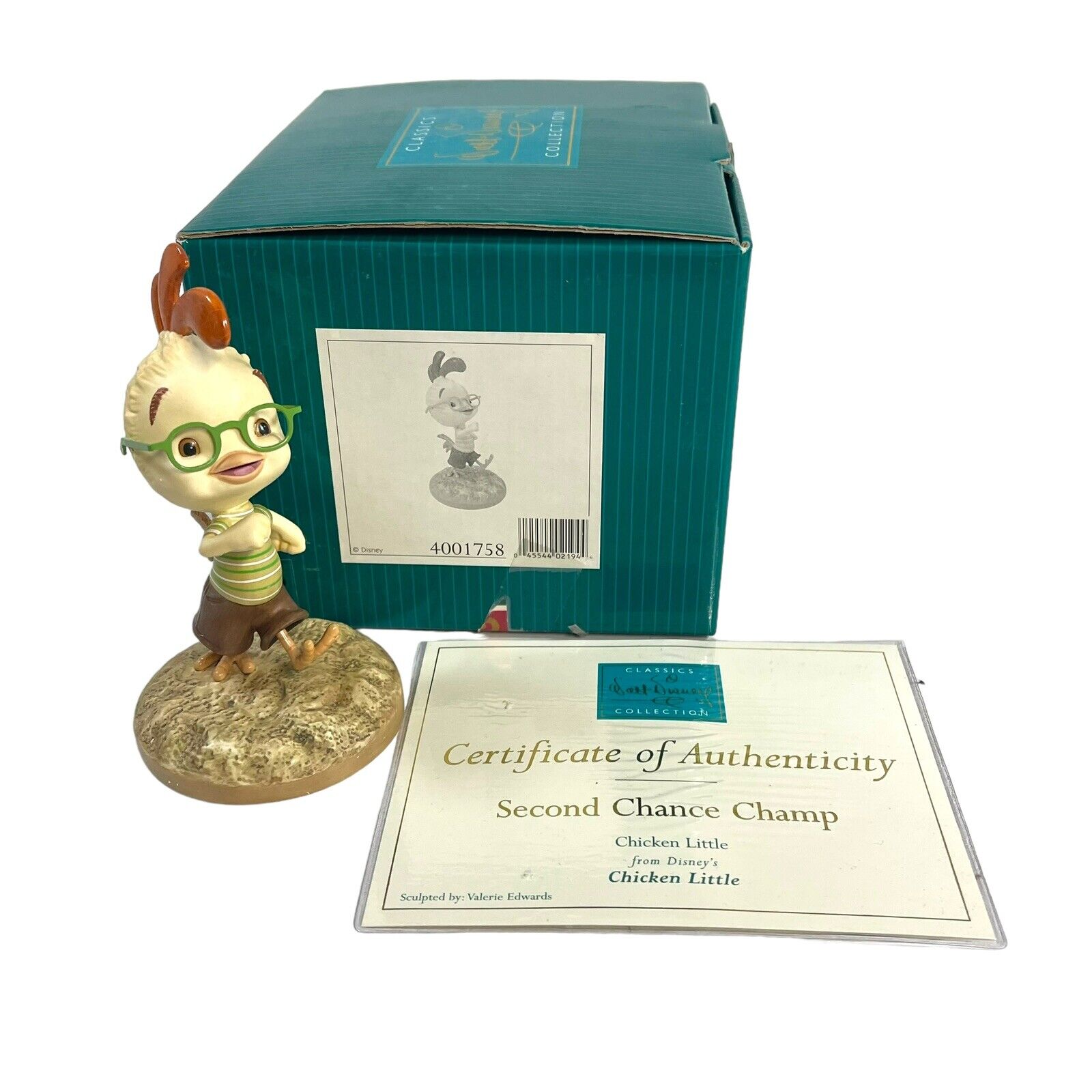WDCC Disney Chicken Little Second Chance Champ Figurine in Original Box & COA