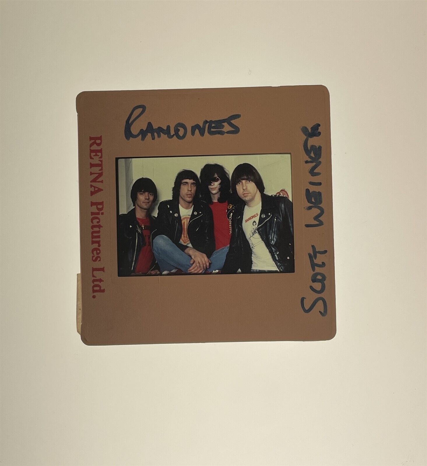 The Ramones Punk Rock Group Rare Acrylic Framed Vintage 35mm Transparency Slide
