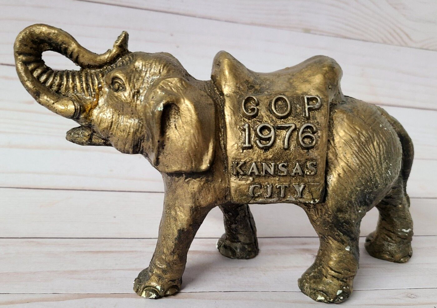 Vtg 1976 Chalkware Elephant GOP Republican National Convention Kansas City MO