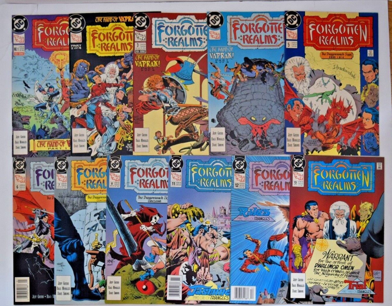 FORGOTTEN REALMS (1989) 11 ISSUE COMIC RUN 1-13 DC COMICS