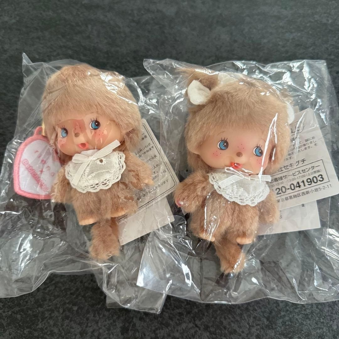 Bebichhichi× rienda Exclusive Charm Boy & Girl Set of 2 Monchhichi Bebichhichi× rienda Exclusive Charm Boy & Girl Set of 2 Monchhichi