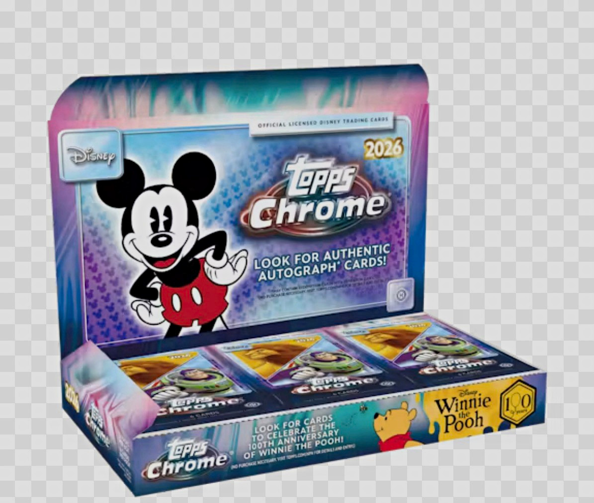 Topps 2026 Topps Chrome Disney Trading Cards Box Topps 2026 Topps Chrome Disney Trading Cards Box