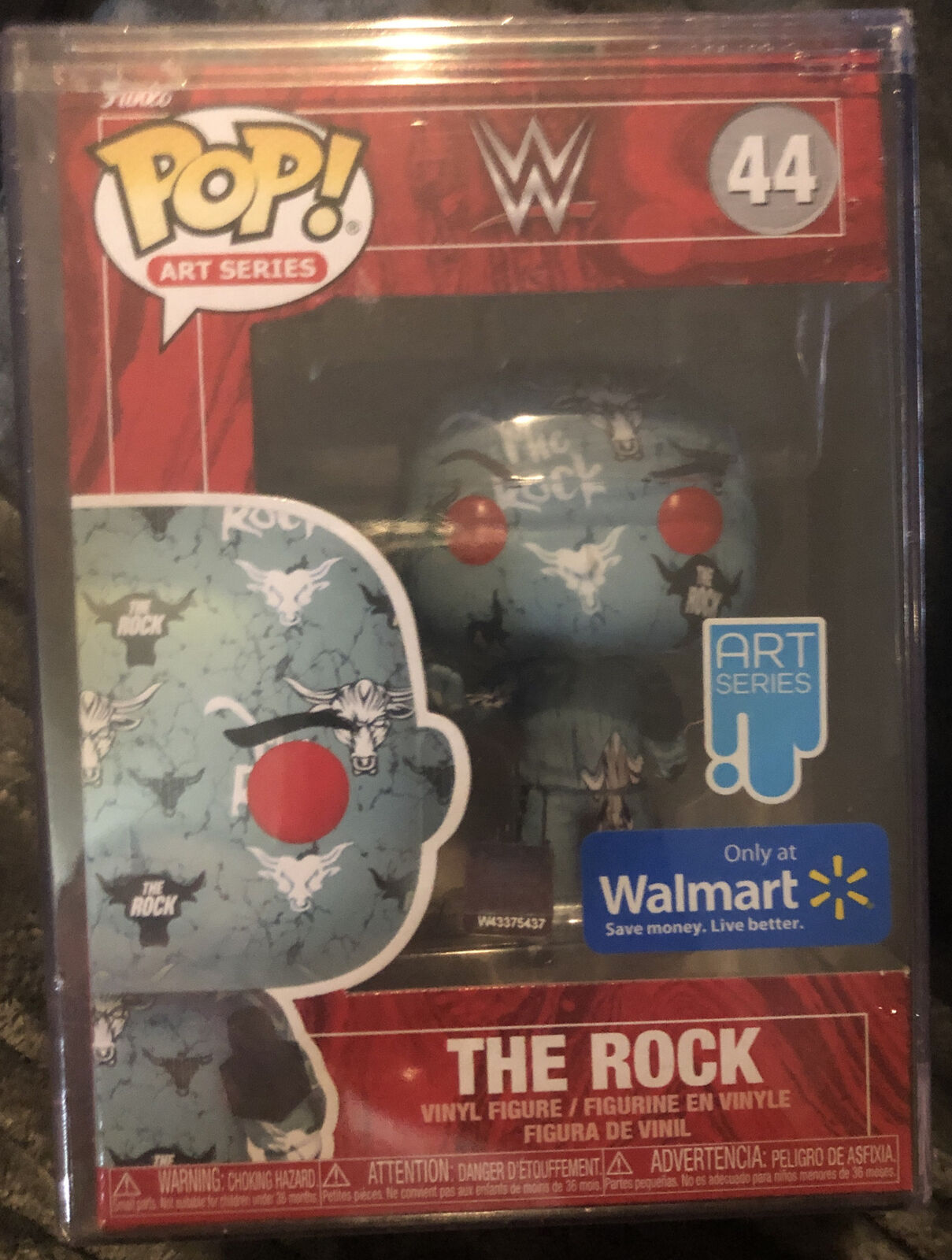 Funko Pop 44 Artist Series: WWE The Rock Vinyl Figure - Walmart Exclusive New