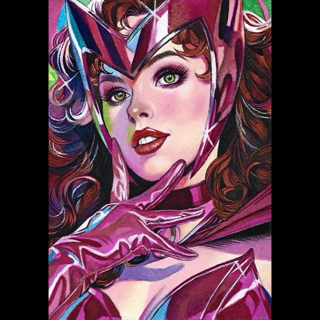 【Golden Card】GGC Studio Marvel Scarlet Witch Artist Auto Sketch Card 1/1 【Golden Card】GGC Studio Marvel Scarlet Witch Artist Auto Sketch Card 1/1