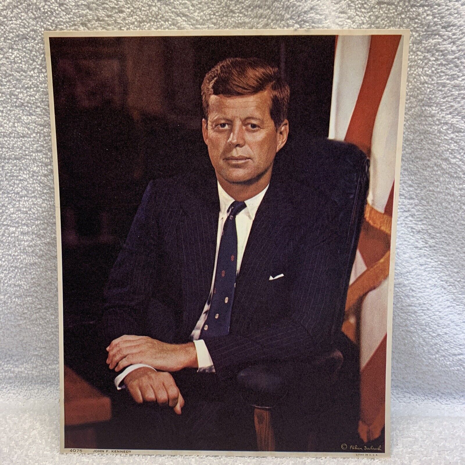 American President JFK John F Kennedy Cardstock Picture 8x10 Bachrach KG Print