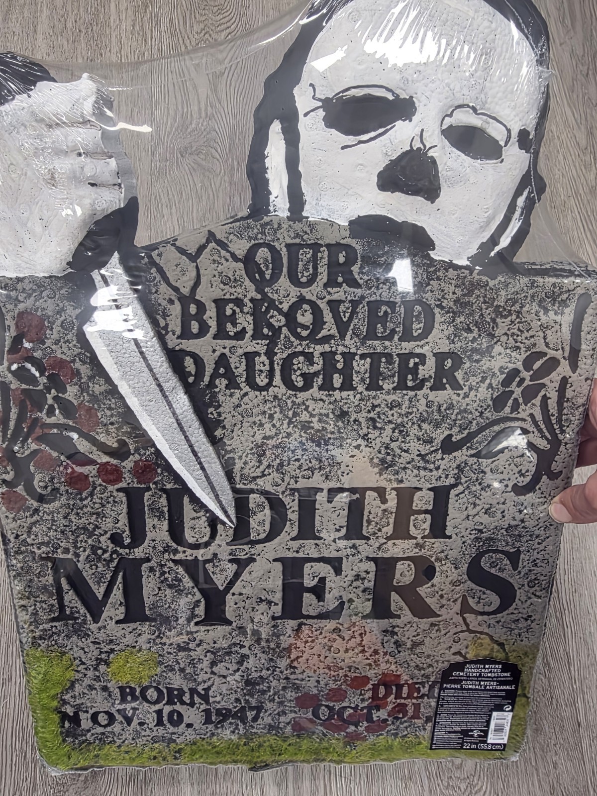 Halloween Michael Myers Judith Myers Cemetery Tombstone Yard Decoration Sign NEW Halloween Michael Myers Judith Myers Cemetery Tombstone Yard Decoration Sign NEW