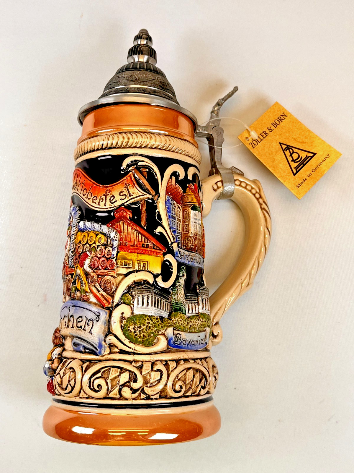 Zöller & Born Munich Oktoberfest Beer Stein Limited Edition # 3014/ 5000 GERMANY Zöller & Born Munich Oktoberfest Beer Stein Limited Edition # 3014/ 5000 GERMANY