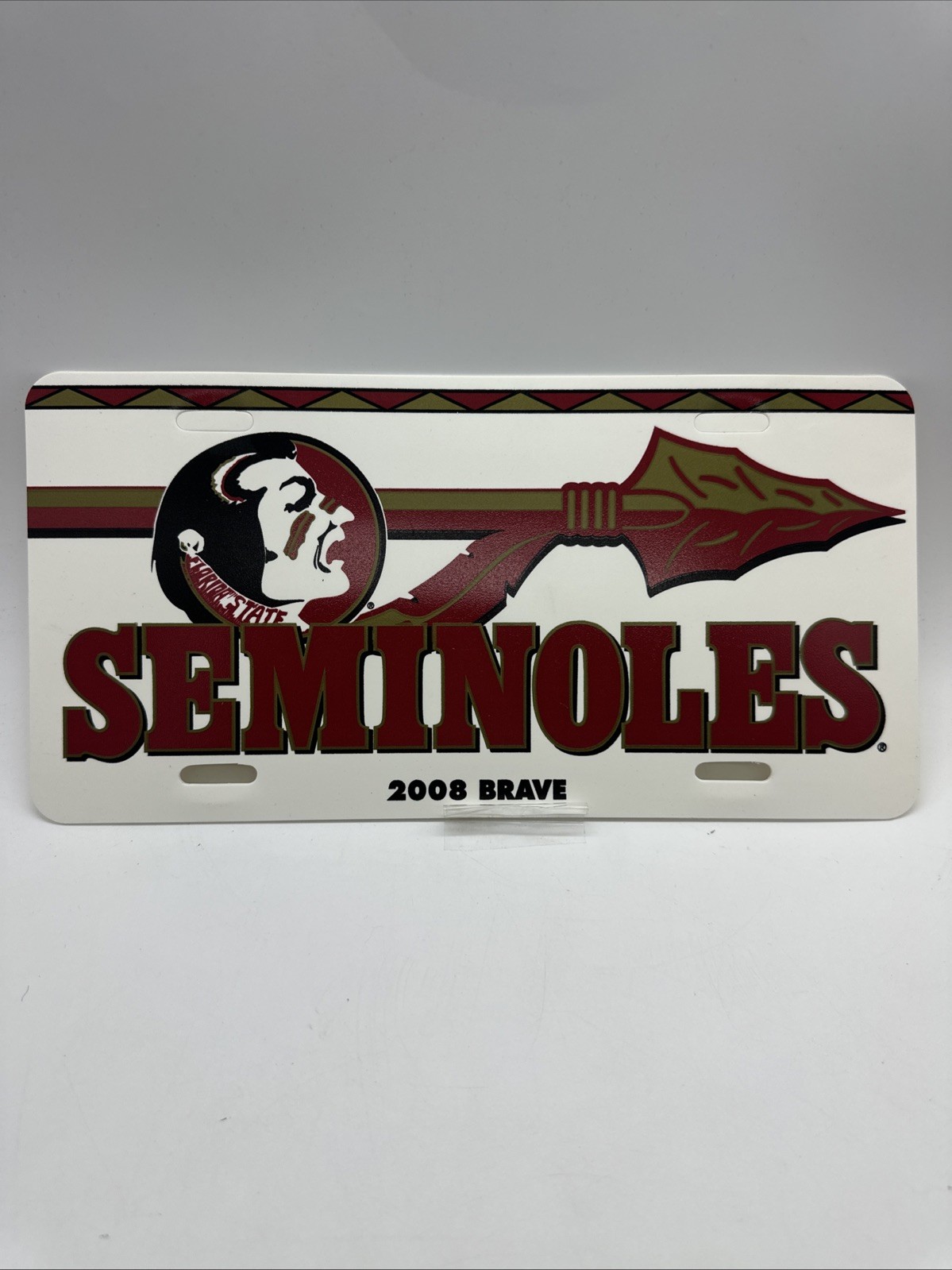 2008 Florida State Seminoles FSU Booster Tag License Plate 2008 Florida State Seminoles FSU Booster Tag License Plate