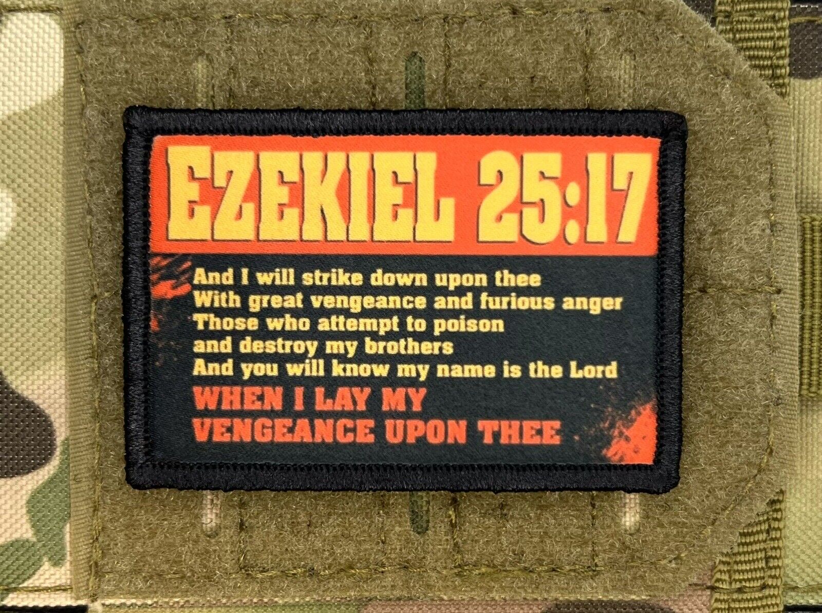 Pulp Fiction Ezekiel 25:17 Morale Patch / Military Badge Tactical Airsoft 553