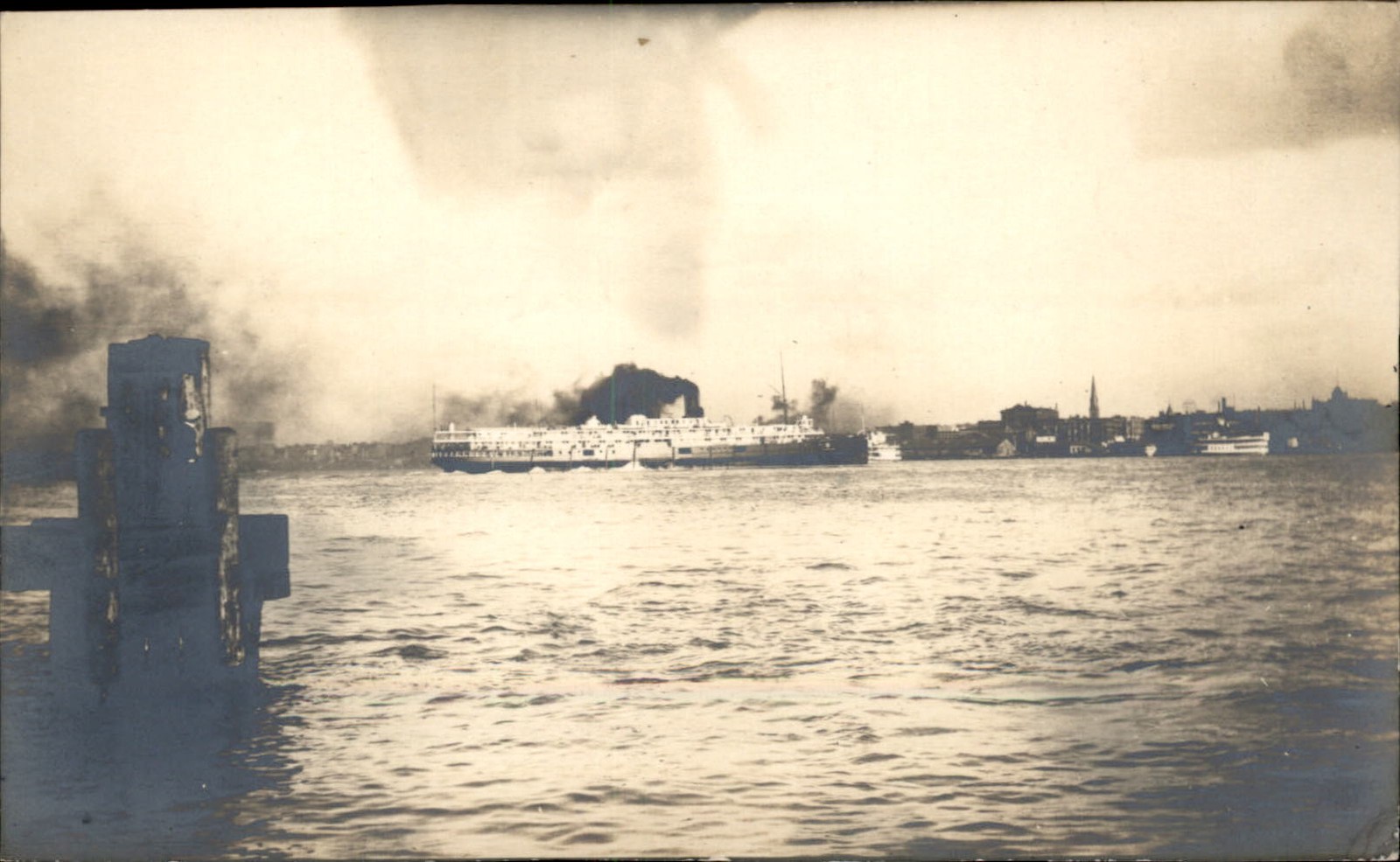 Detroit Michigan MI Harbor Ferry c1900s-20s Real Photo Vintage Postcard Detroit Michigan MI Harbor Ferry c1900s-20s Real Photo Vintage Postcard