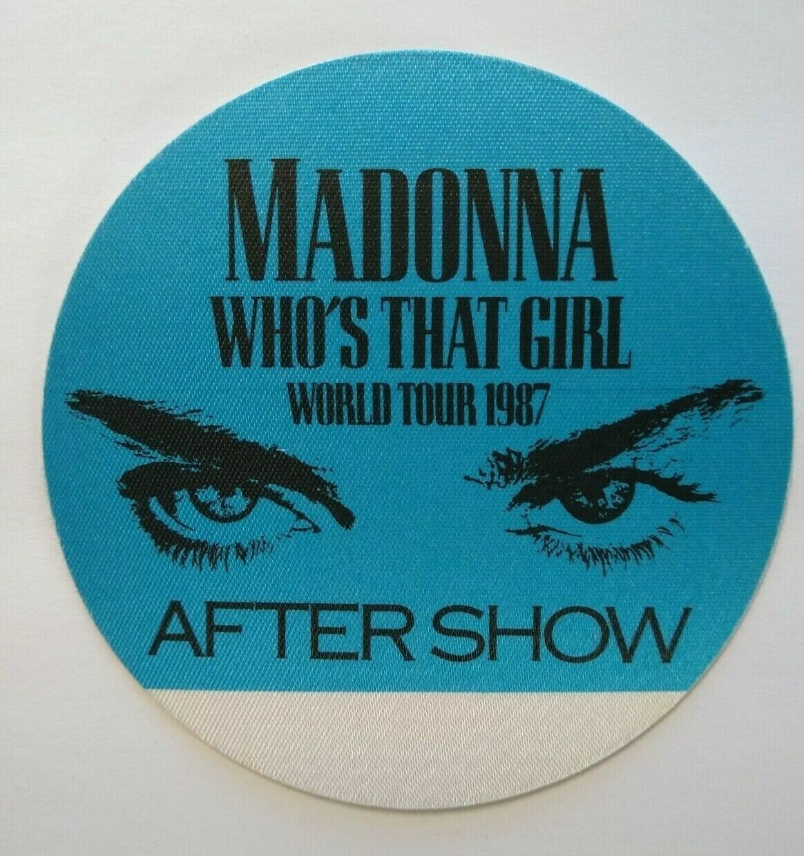 Madonna Who\'s That Girl Backstage Pass Original 1987 Pop Music Concert Tour Blue