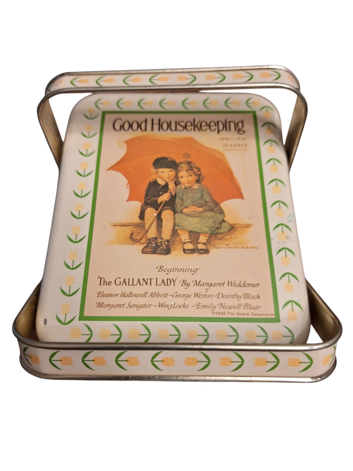 Vintage The Gallant Lady 1926 Good Housekeeping Collectible Tin w/ Handles 
