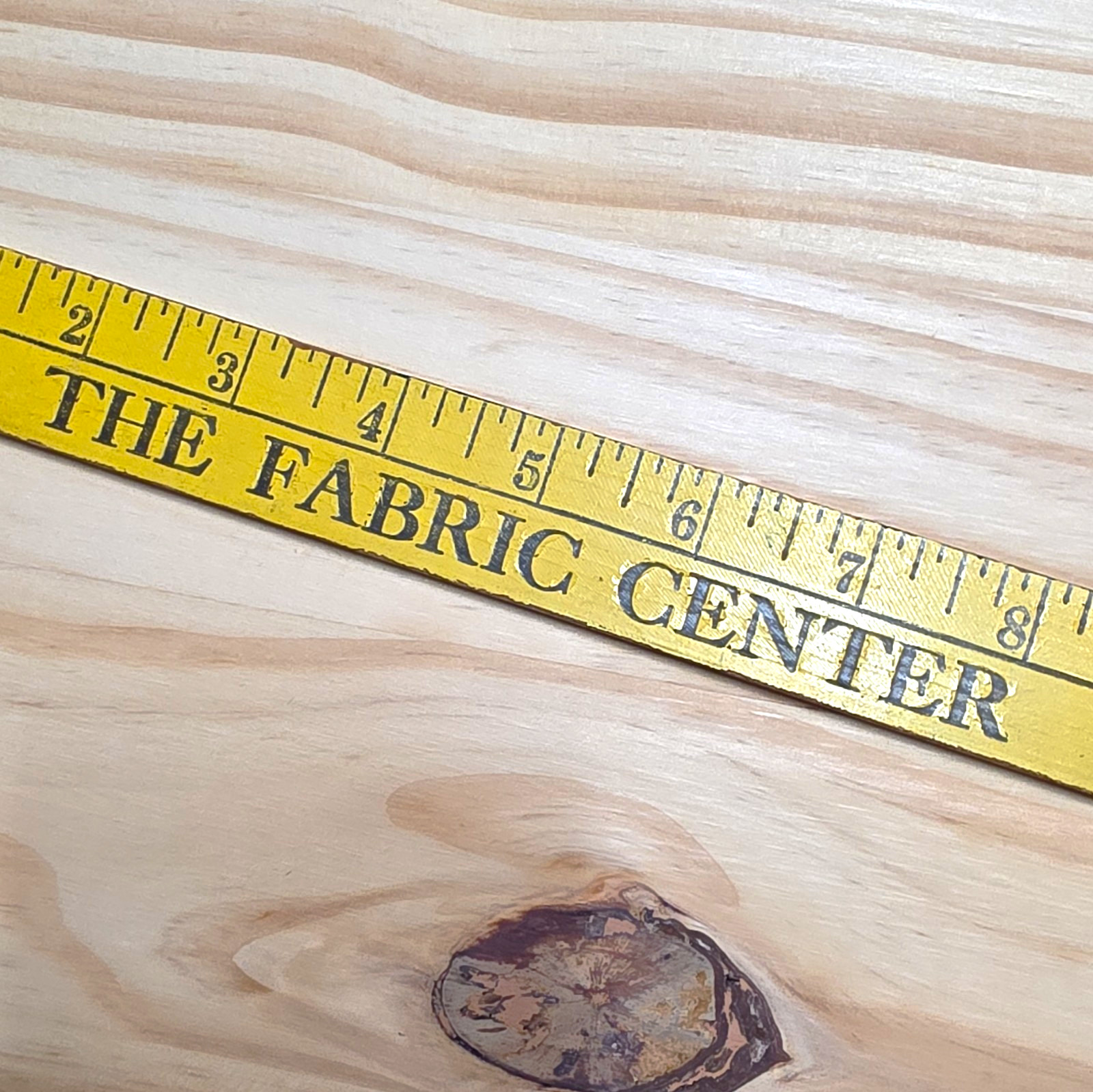 Vintage The Fabric Center Wooden Yardstick Ruler Dunn, NC Yellow Vintage The Fabric Center Wooden Yardstick Ruler Dunn, NC Yellow