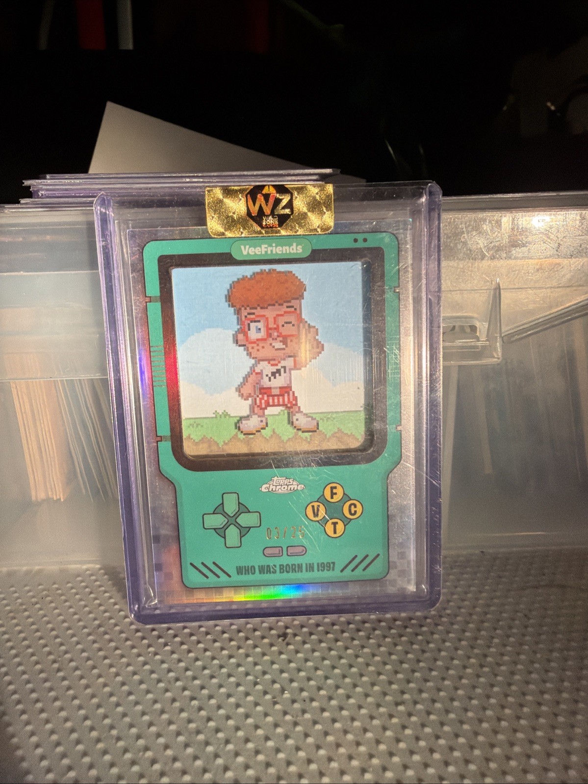 2025 VeeFriends Topps Chrome Who Was Born In 1997 Game On Green 3/25