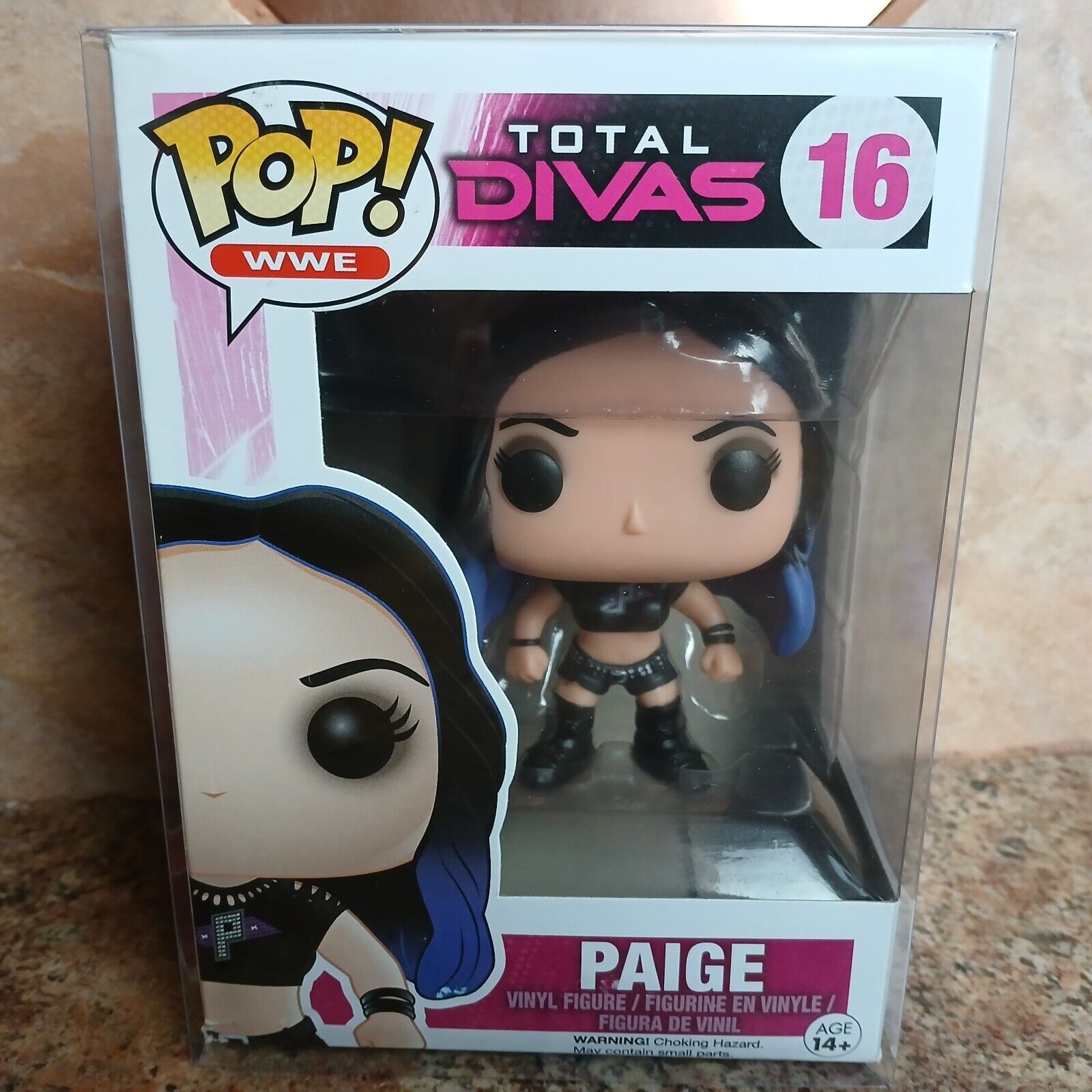 VAULTED Funko POP WWE TOTAL DIVAS 16 PIAGE Vinyl Figure with Protector DAMAGED
