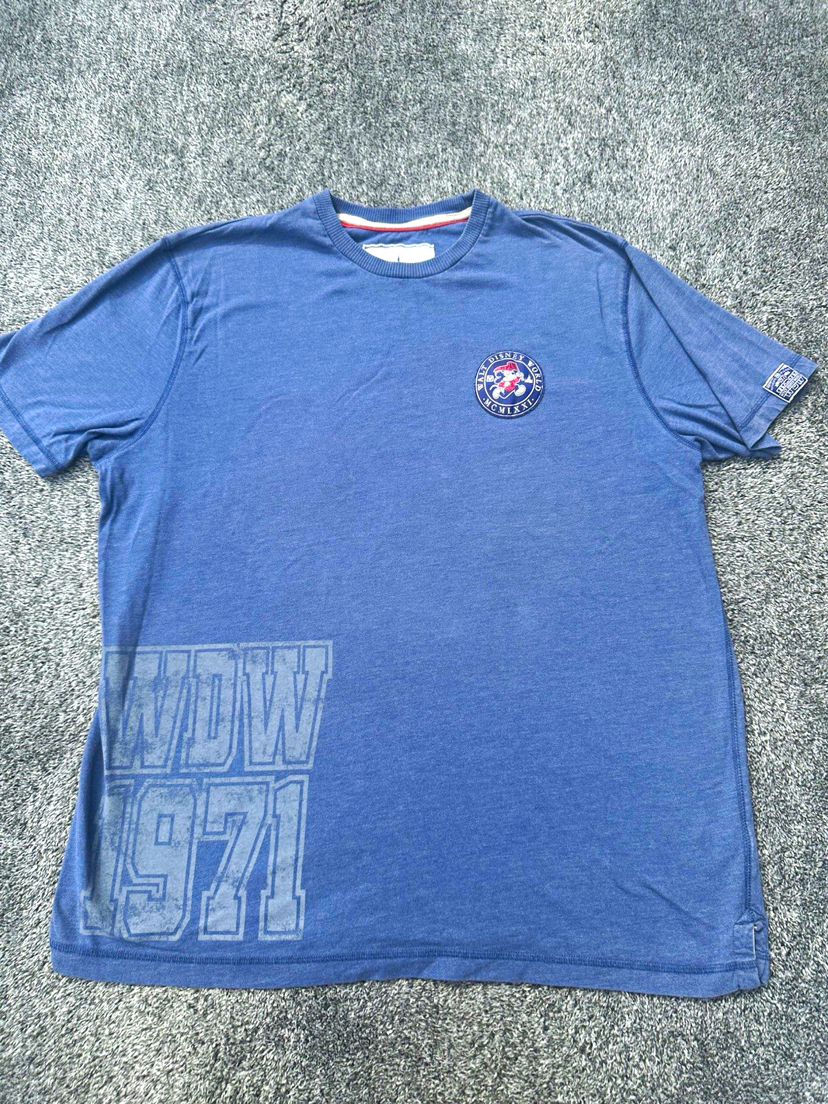 Disney Parks Walt Disney World Mickey Mouse WDW 1971 T Shirt Mens XXL Blue Disney Parks Walt Disney World Mickey Mouse WDW 1971 T Shirt Mens XXL Blue