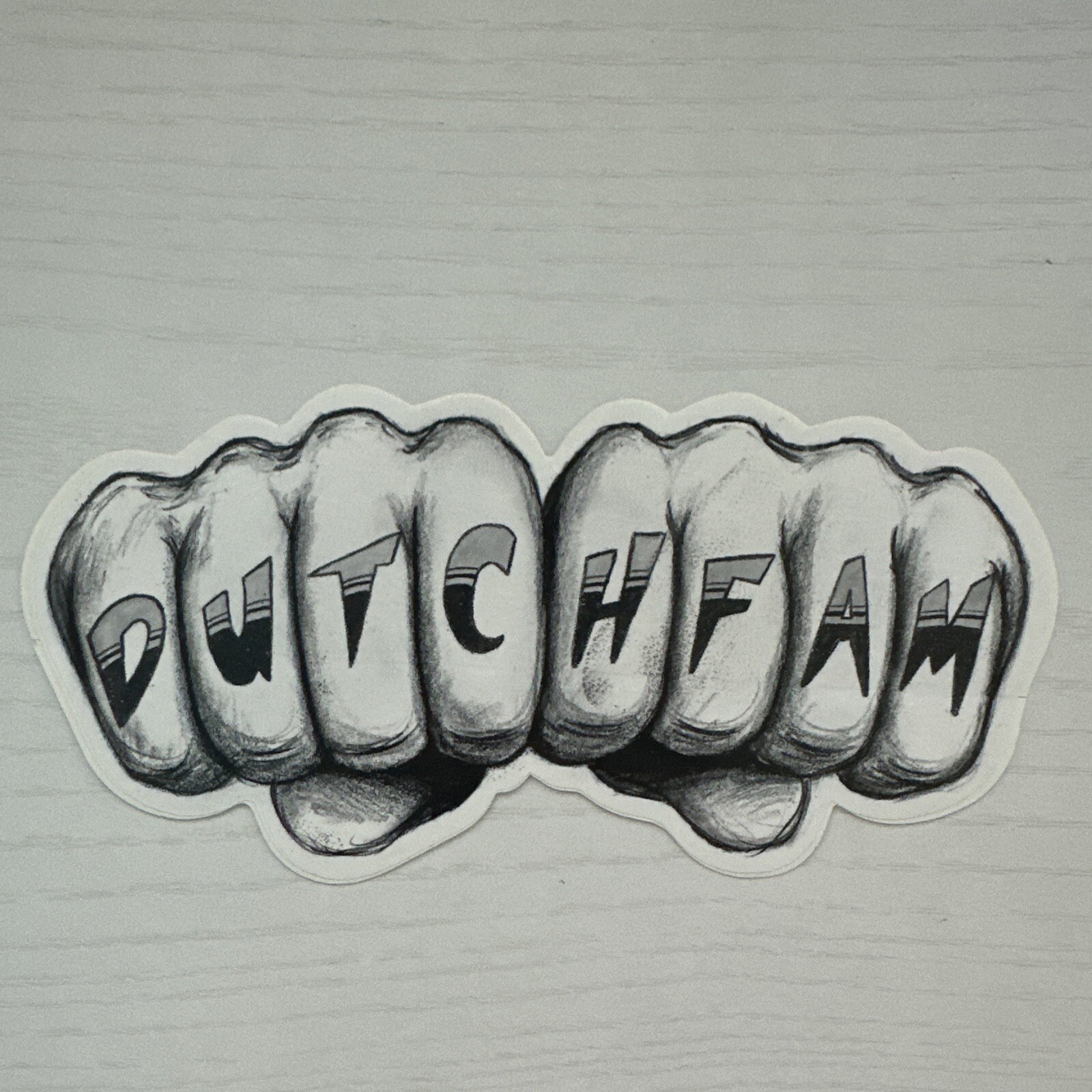 DUTCH Bros STICKER Fam KNUCKLES Tattoo RARE Old DESIGN 2015 HTF NEW DUTCH Bros STICKER Fam KNUCKLES Tattoo RARE Old DESIGN 2015 HTF NEW
