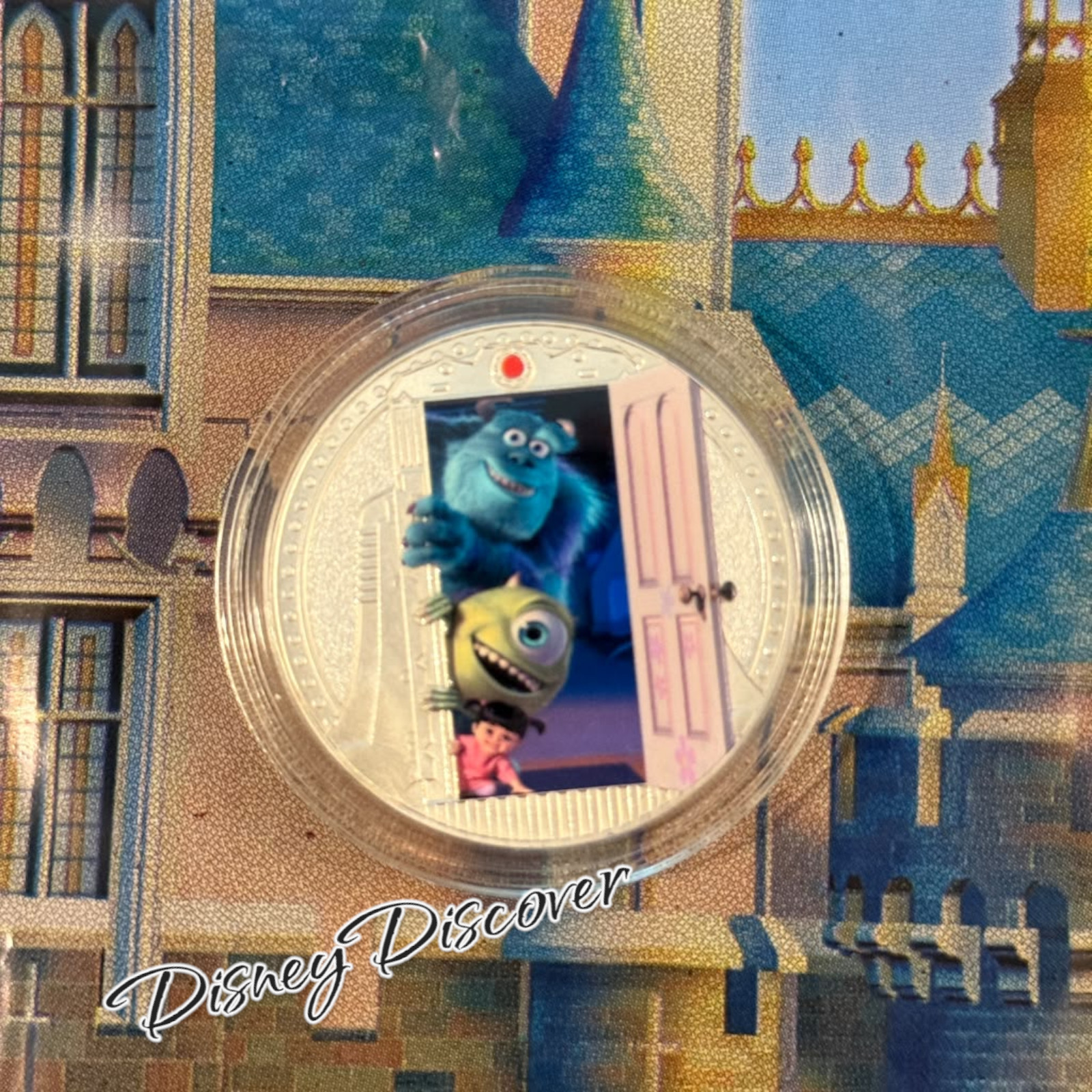 Walt Disney World Mike, Sully, and Boo Monsters, Inc. Coin Medallion New Walt Disney World Mike, Sully, and Boo Monsters, Inc. Coin Medallion New