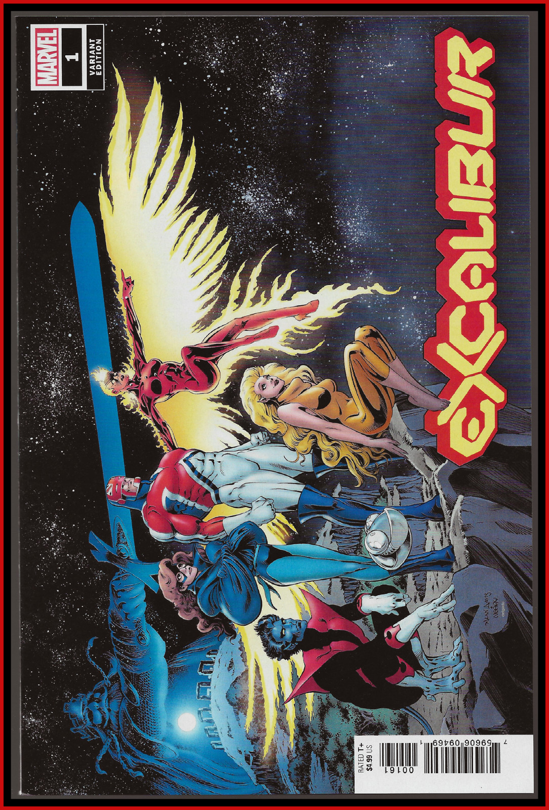 EXCALIBUR #1-E (2019) ALAN DAVIS HIDDEN GEM 1:100 VARIANT CLASSIC TEAM MARVEL NM EXCALIBUR #1-E (2019) ALAN DAVIS HIDDEN GEM 1:100 VARIANT CLASSIC TEAM MARVEL NM