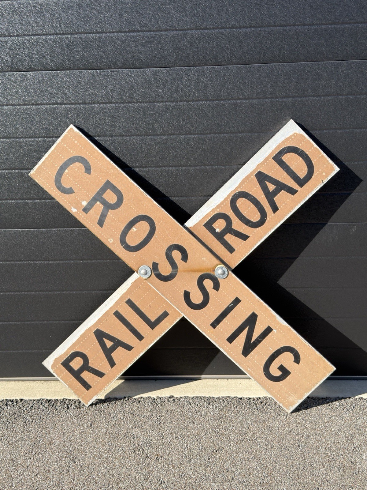 Vintage Railroad Crossing Crossbuck Sign 48” Aluminum Reflective 1980s Vintage Railroad Crossing Crossbuck Sign 48” Aluminum Reflective 1980s
