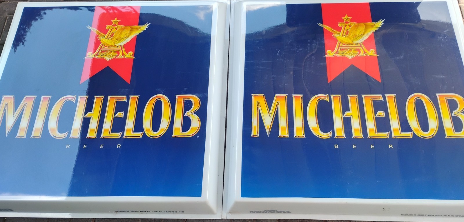 🍺MICHELOB BEER SIGNS 4'x4' PLASTIC SKINS VINTAGE NOS OVERSIZED IN GREAT SHAPE🍺 🍺MICHELOB BEER SIGNS 4'x4' PLASTIC SKINS VINTAGE NOS OVERSIZED IN GREAT SHAPE🍺