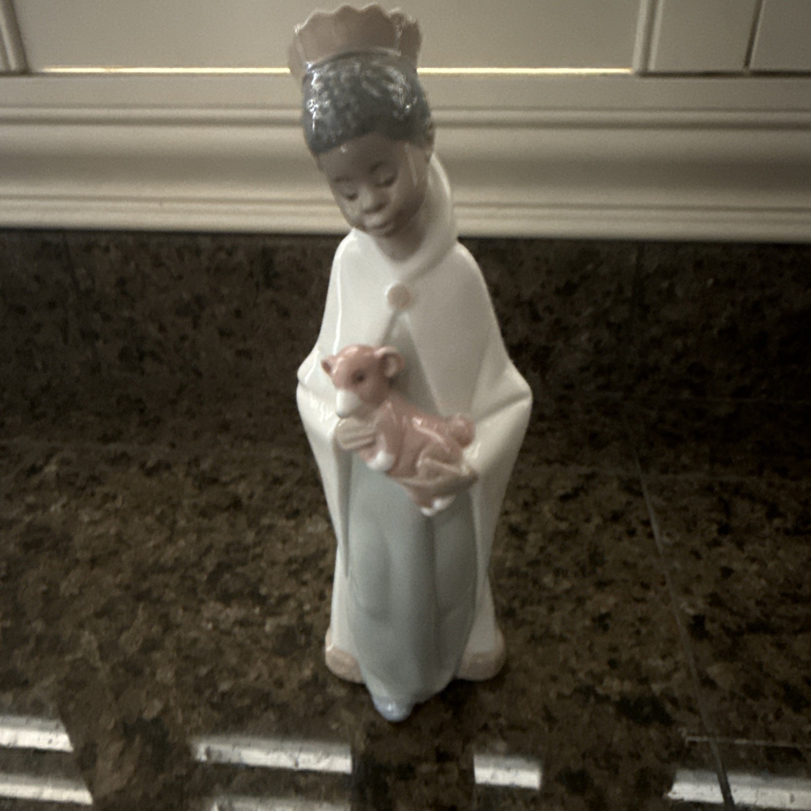 Lladro 4675 King Balthasar Nativity Gloss Retired Figurine Spain Vintage Wiseman