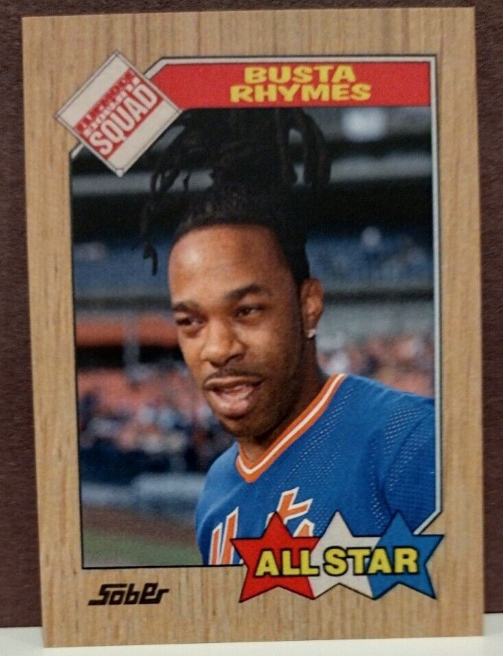 Busta Rhymes Limited Edition Baseball Rookie Art Card Hip Hop Collectible Rap