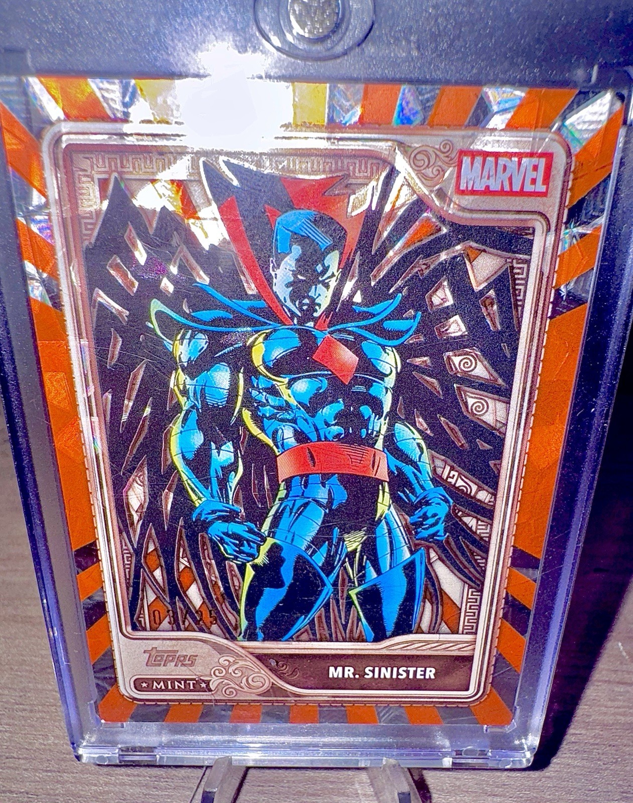 2026 Topps Mint Marvel Mr. Sinister Orange Foil 13/25 #18 X-Men