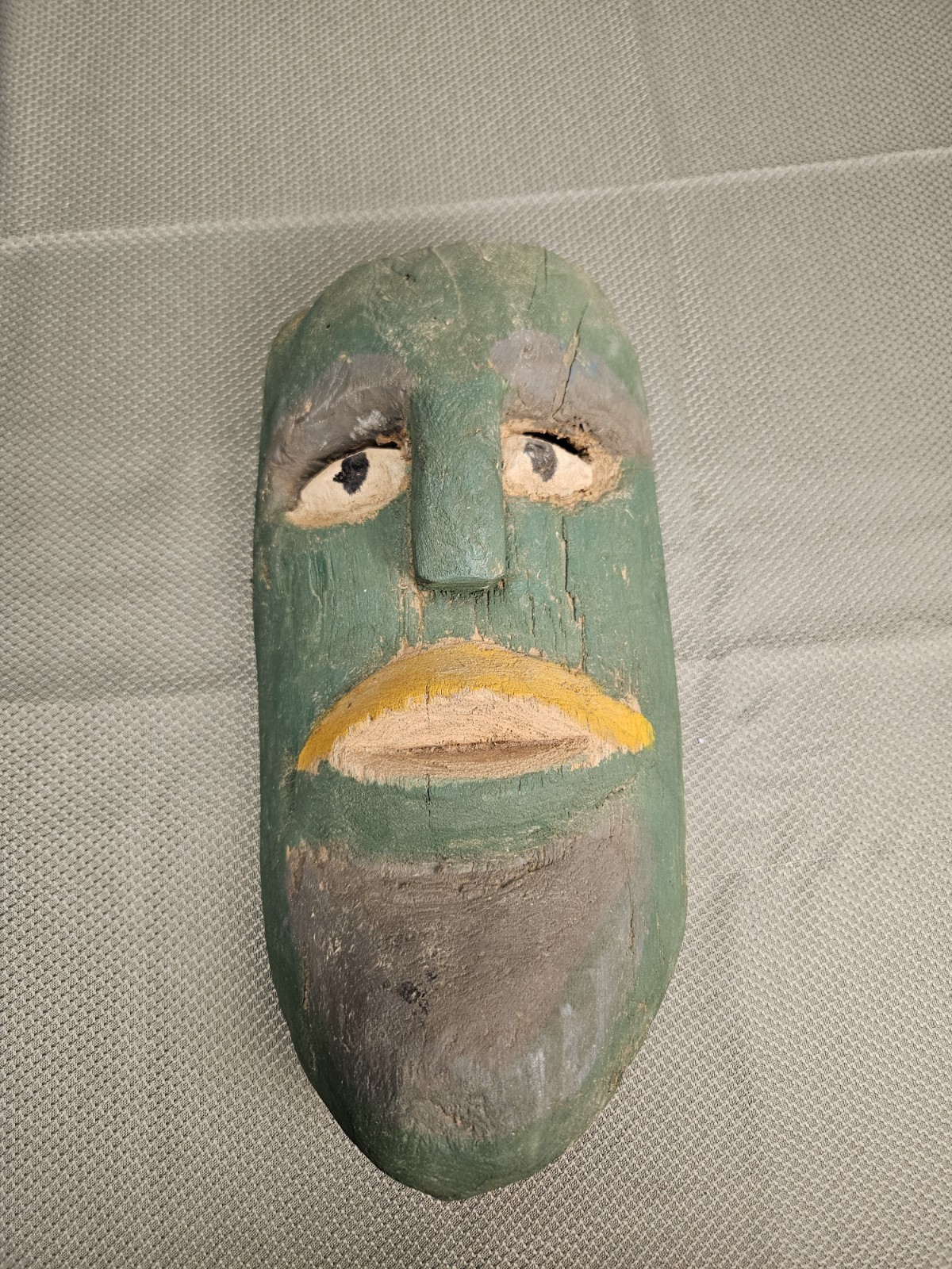 VERY OLD ATQ MEXICAN FOLK ART Carved WOOD DANCE Mask 12: