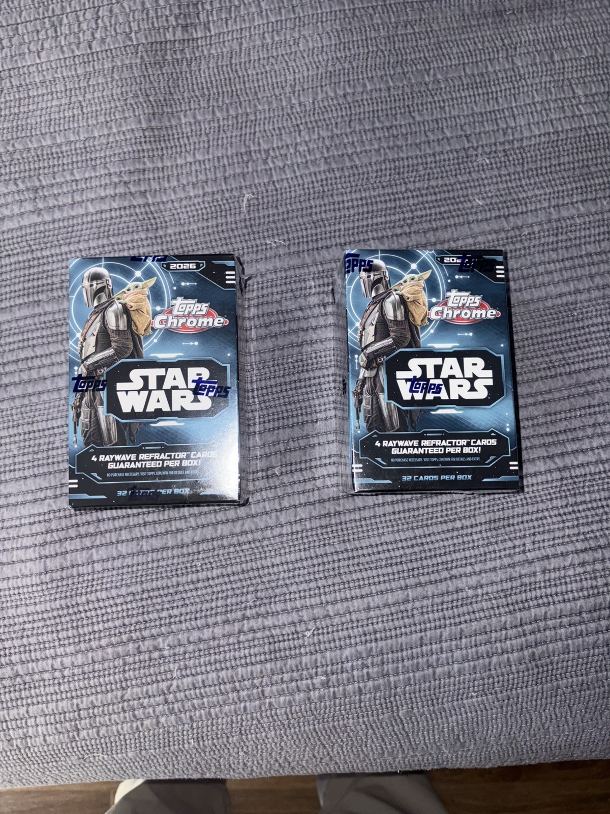 (IN HAND) 2 BOXES OF 2026 TOPPS CHROME STAR WARS Value Blaster Box SHIPS TODAY