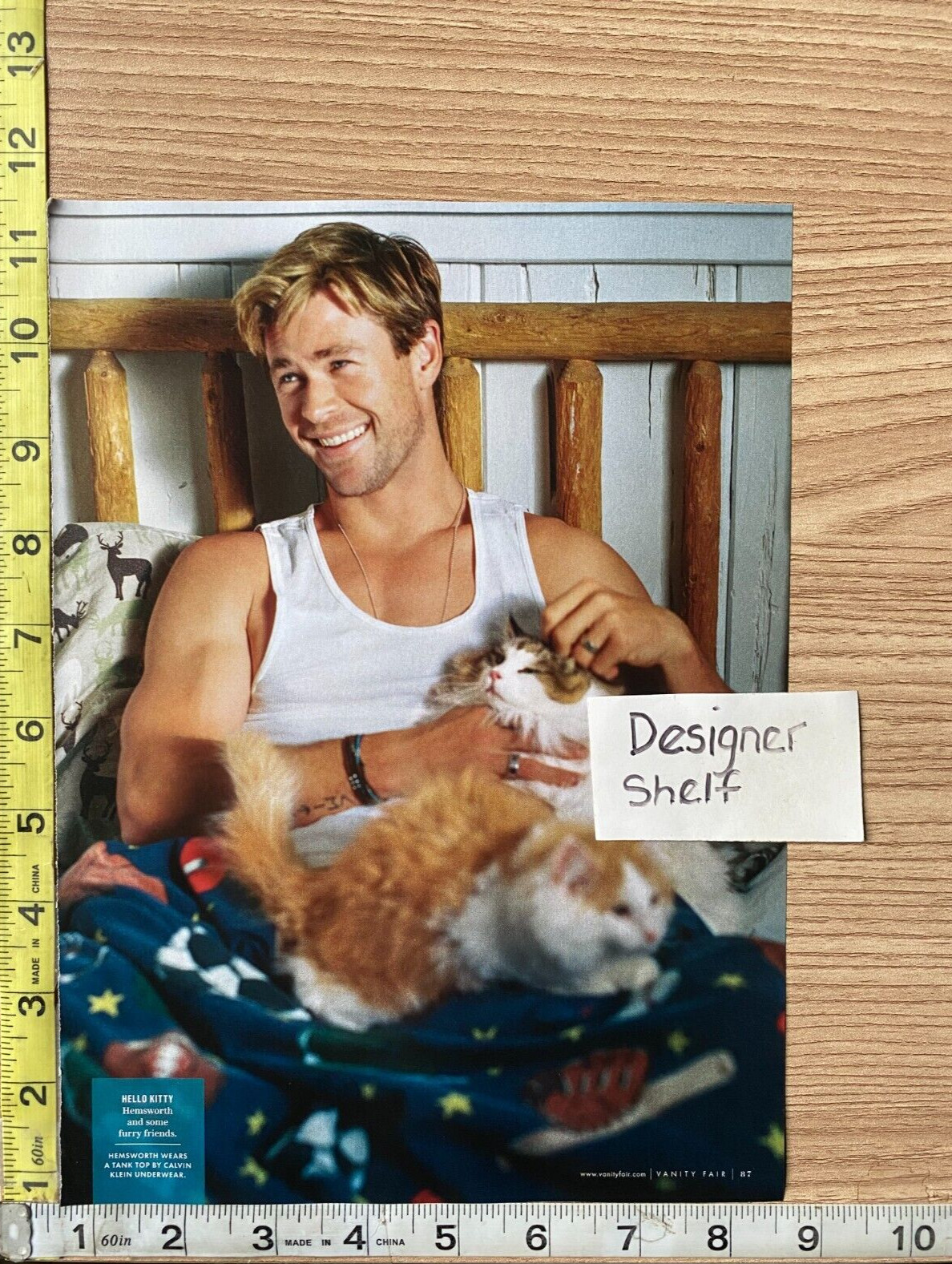 Liam Hemsworth Shark & Cat Scene 2016 Magazine Photograph Liam Hemsworth Shark & Cat Scene 2016 Magazine Photograph
