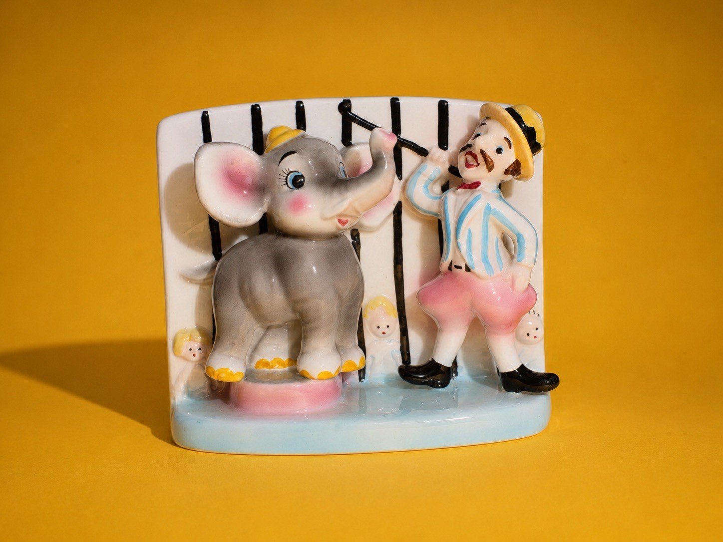 CUTE Vintage Circus Figurine Planter Japan 1950s Kitschy Retro Napco Ceramic CUTE Vintage Circus Figurine Planter Japan 1950s Kitschy Retro Napco Ceramic