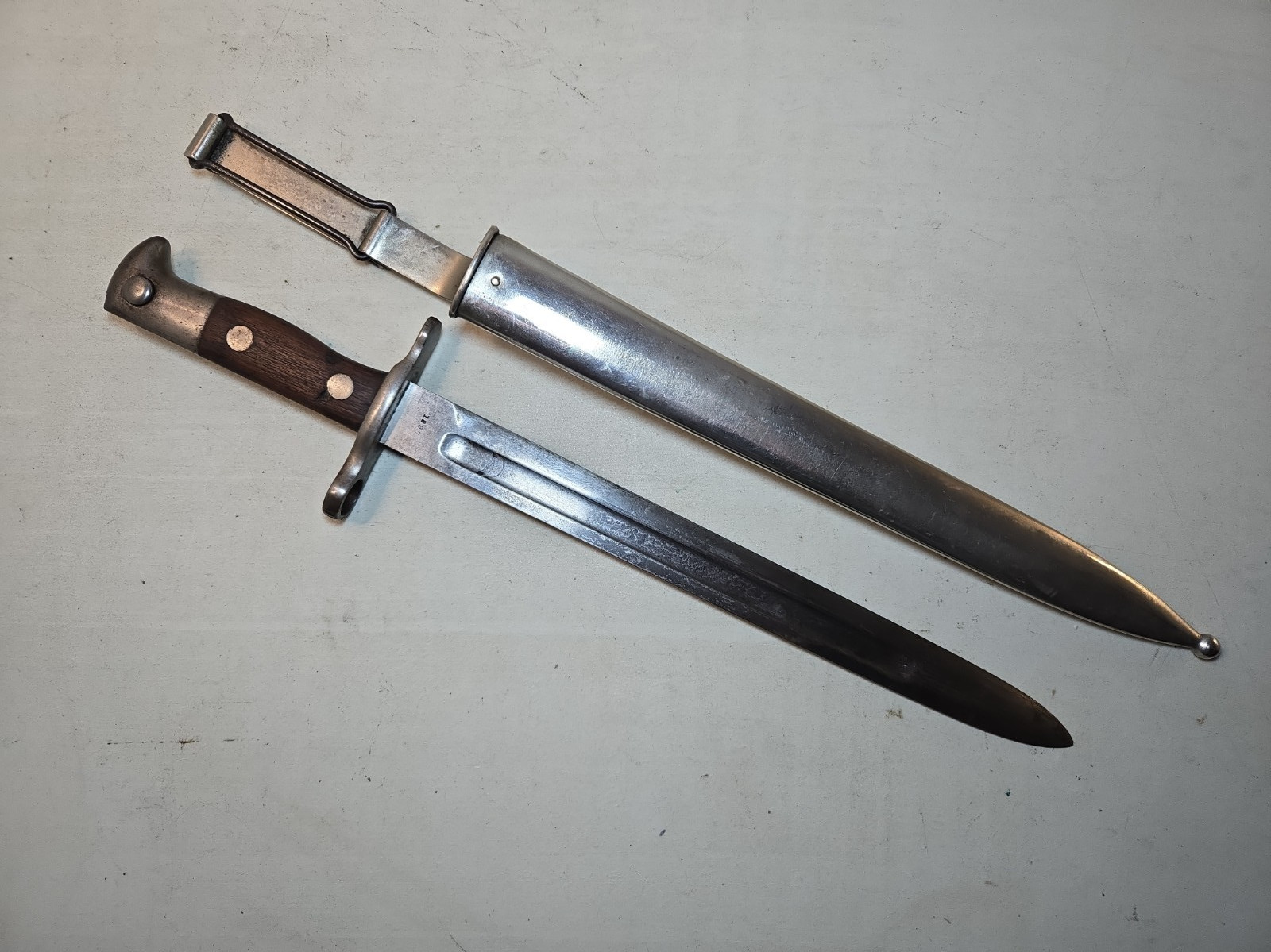 WWI Krag M1892 Bayonet w/Scabbard - Dated 1897 WWI Krag M1892 Bayonet w/Scabbard - Dated 1897